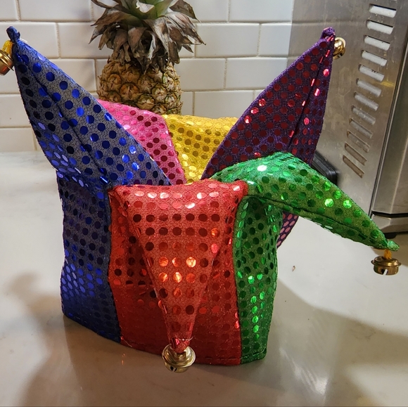 Halloween Multicolor Jester Hat - Picture 2 of 3